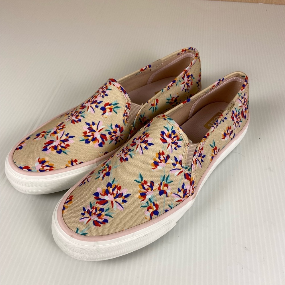 Keds Double Decker Floral Slip On Sneakers Women’s 8 Canvas Casual Shoes